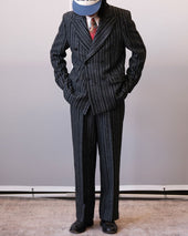 Striped Two Piece Suits Peak Lapel Jacket