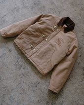 Workwear Cotton Cavans Field Jacekt Fireman Clasp