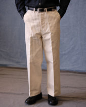 Pinstriped Straight Leg Regular Pants