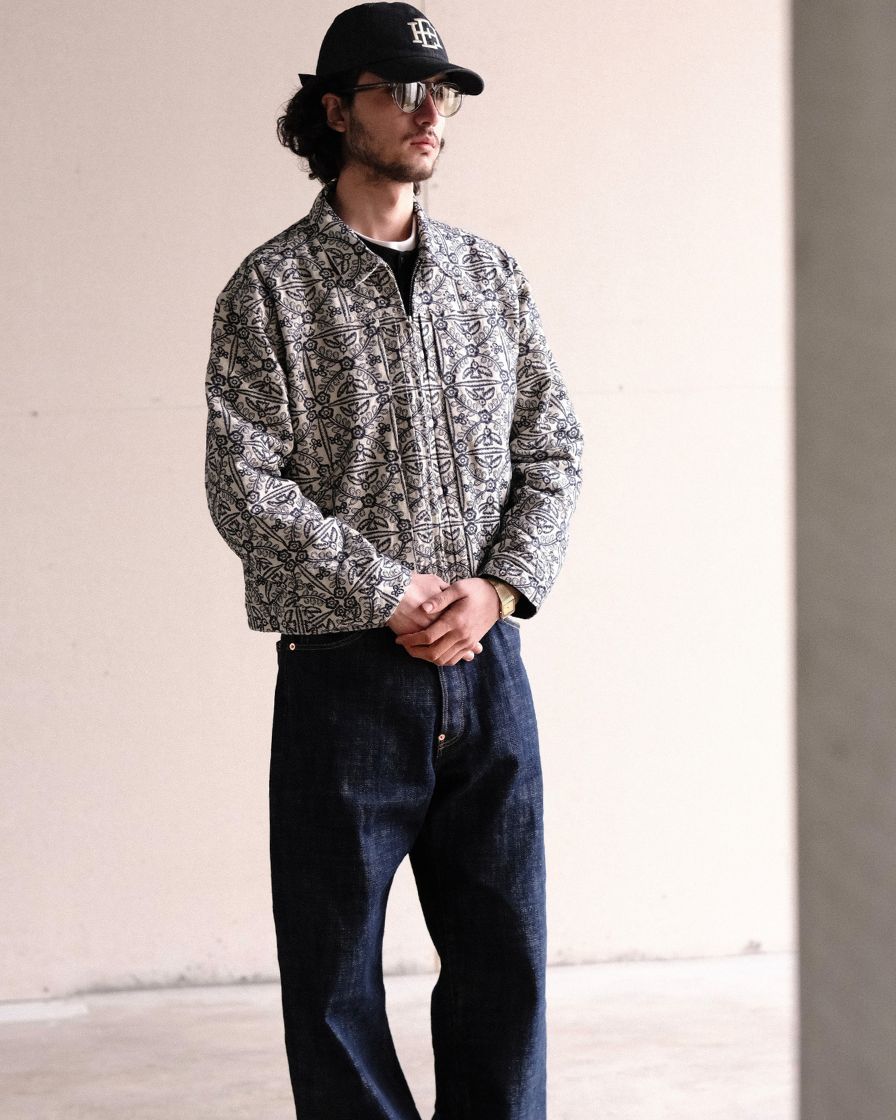 Embroidery Blouson Jacket Thunder Bird Embroidery
