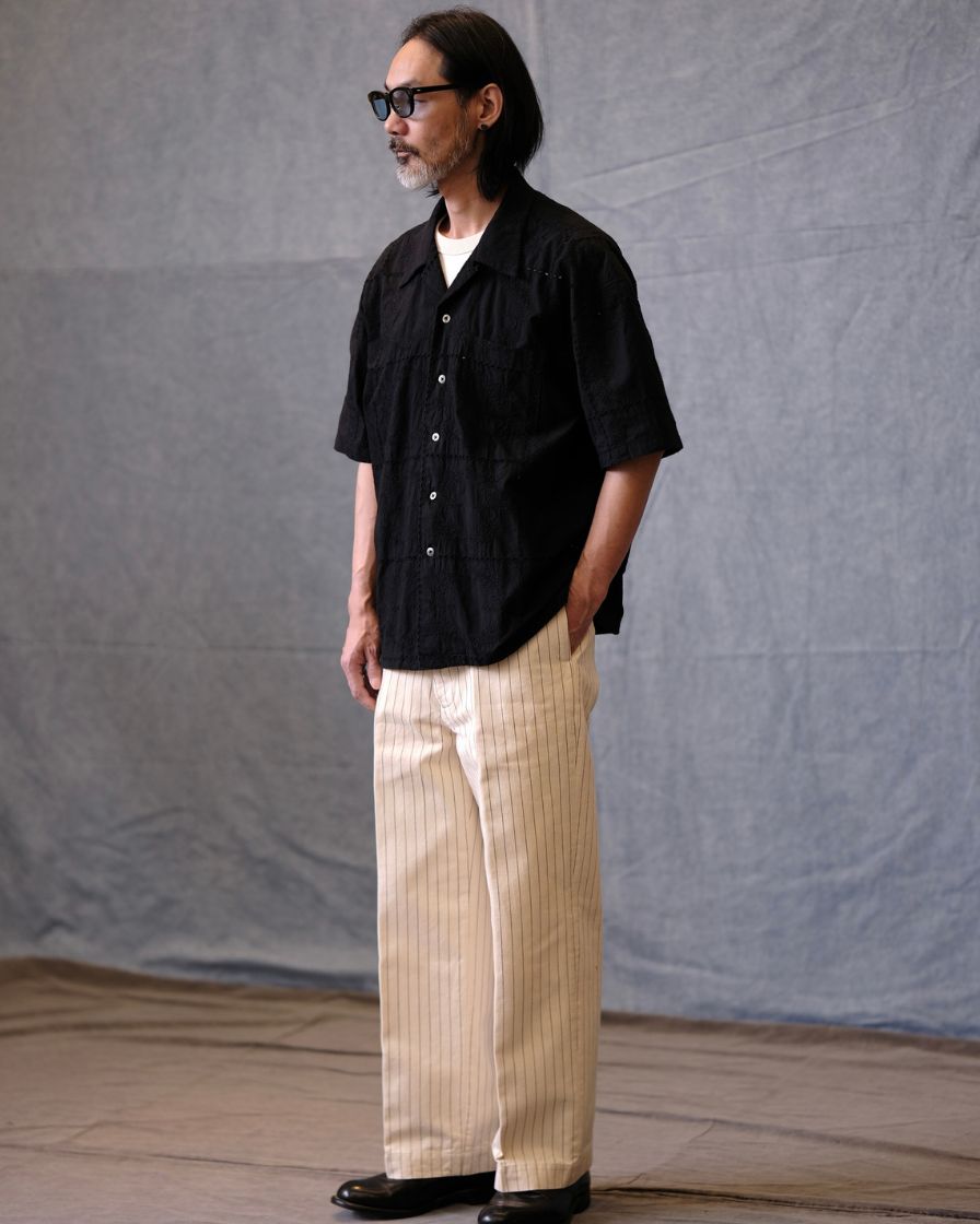 Mosaic Embroidery Camp Shirt