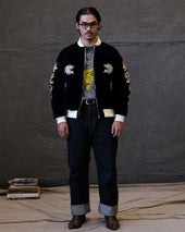 Quilted Souvenir Valvet Jacket Tiger Dragon Embroidery