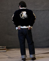 Quilted Souvenir Valvet Jacket Tiger Dragon Embroidery