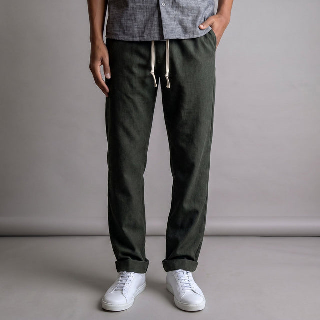 Laidback Pant Forest Green Tropical Wool