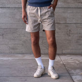 Laidback Short Wheat Microhoundstooth Tech Wool