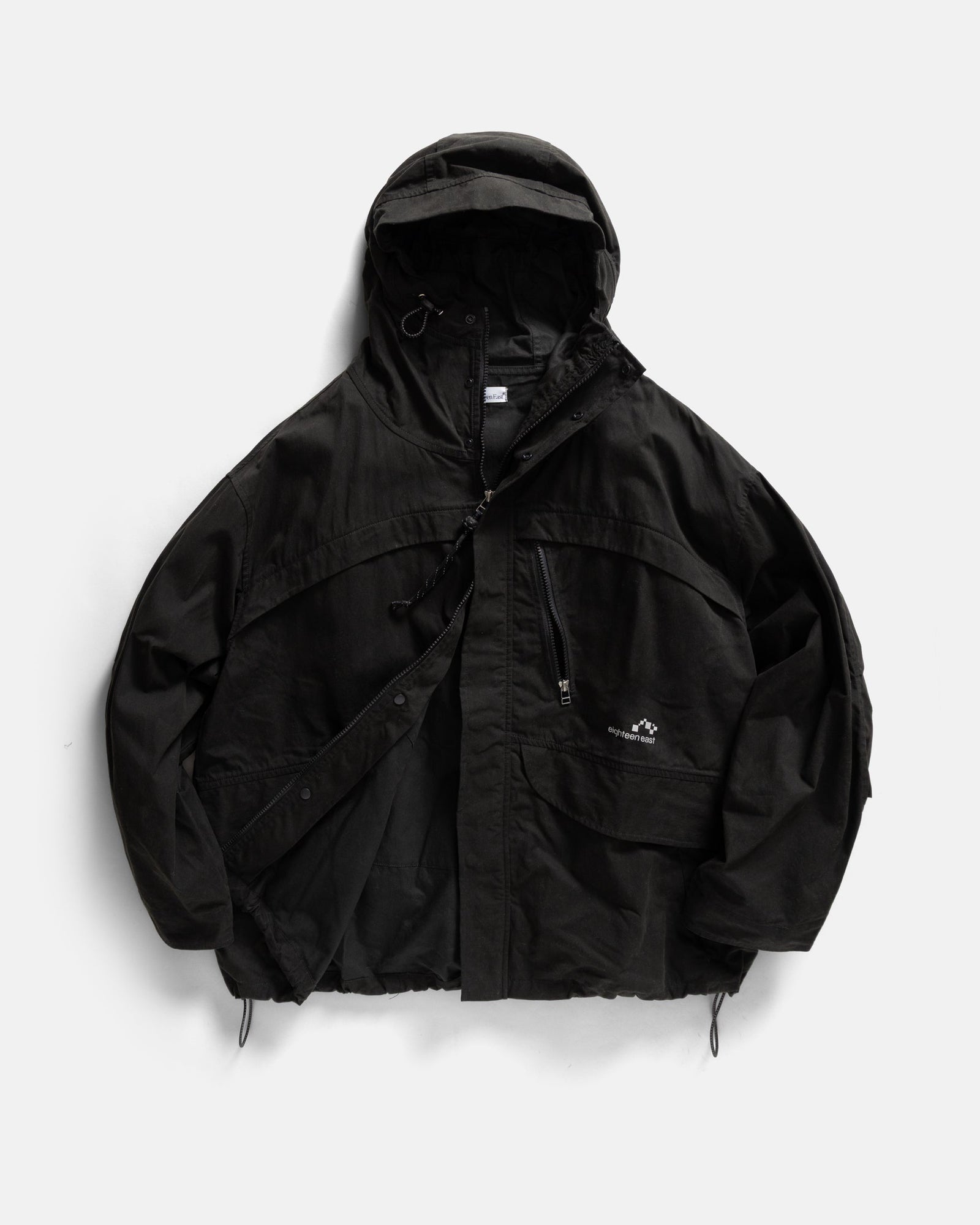 Laines Hooded Shell Water Repellent Beeswax Coated Cotton Nylon