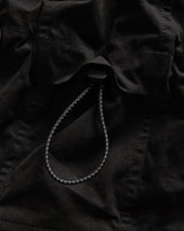 LAINES HOODED SHELL - BLACK WATER-REPELLENT BEESWAX COATED COTTON / NYLON