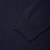 Superfine lambswool crew neck in navy