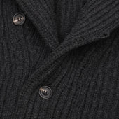 Superfine Lambswool Shawl Collar Cardigan In