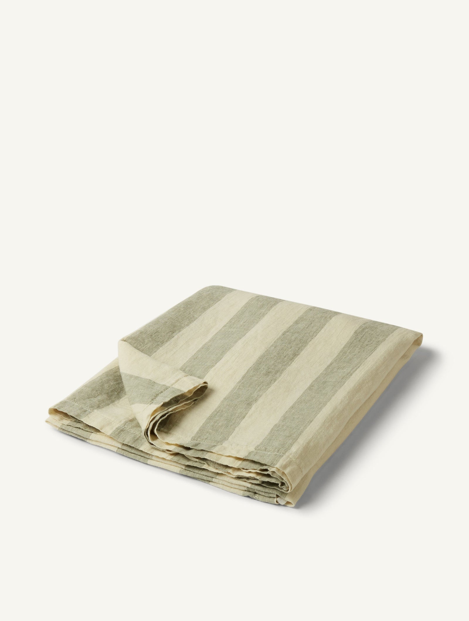 Wide Stripe Linen Beach Towel