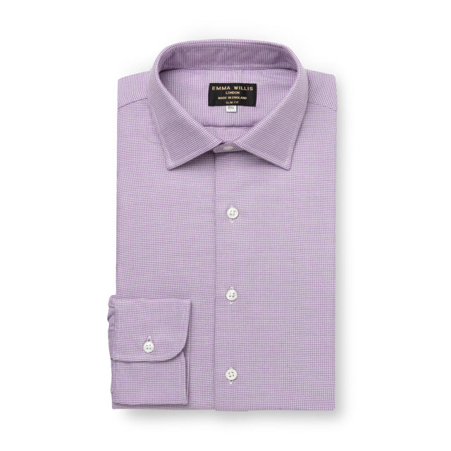 Lavender Houndstooth Check Flanello Shirt