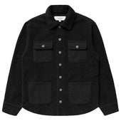 Reverse Fleece Overshirt Black - Unisex