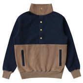 Reverse Fleece Pullover Navy Chestnut - Unisex