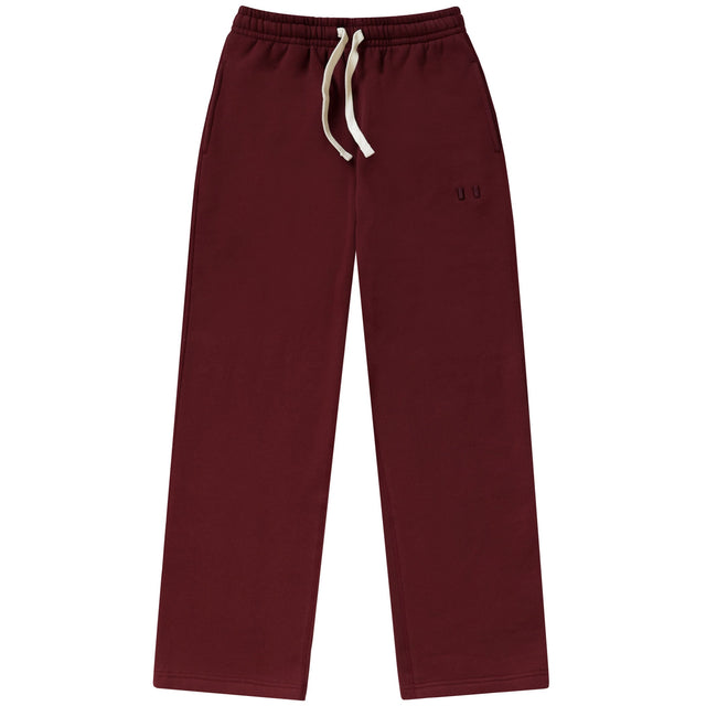 Flag Fleece Wide Leg Sweatpant Burgundy - Unisex