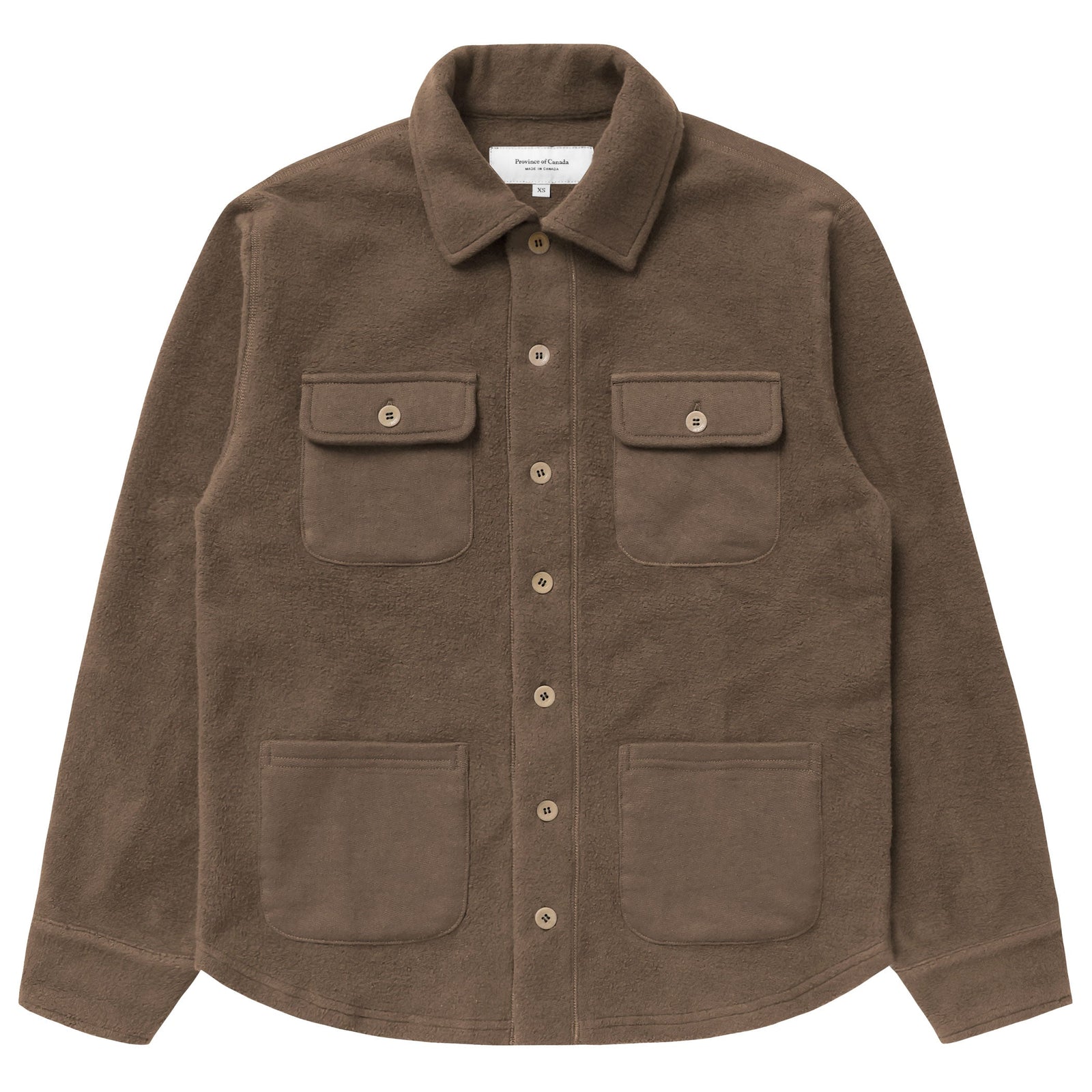 Reverse Fleece Overshirt Chestnut Unisex