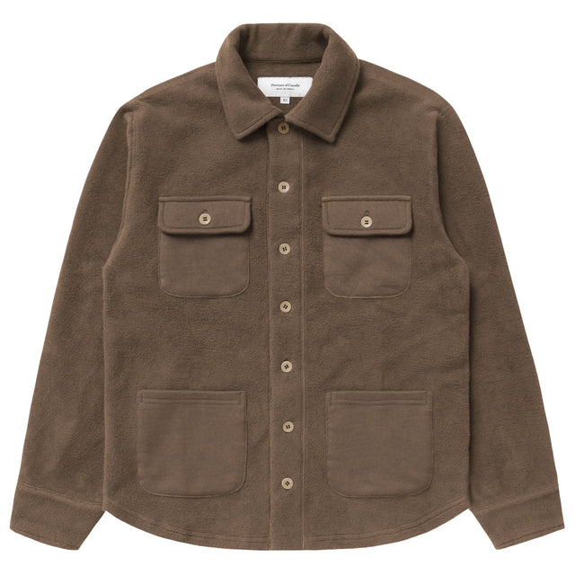 Reverse Fleece Overshirt Chestnut - Unisex