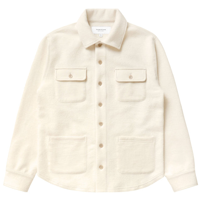 Reverse Fleece Overshirt Cream - Unisex