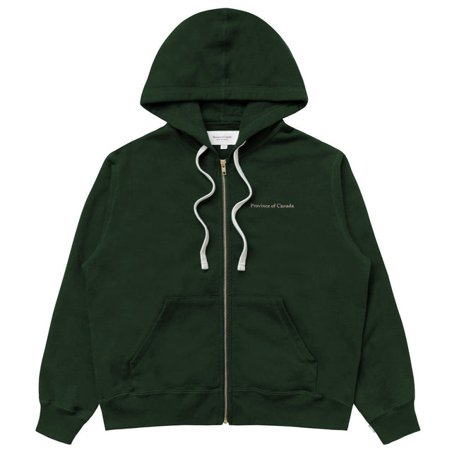 French Terry Zip Hoodie Forest - Unisex