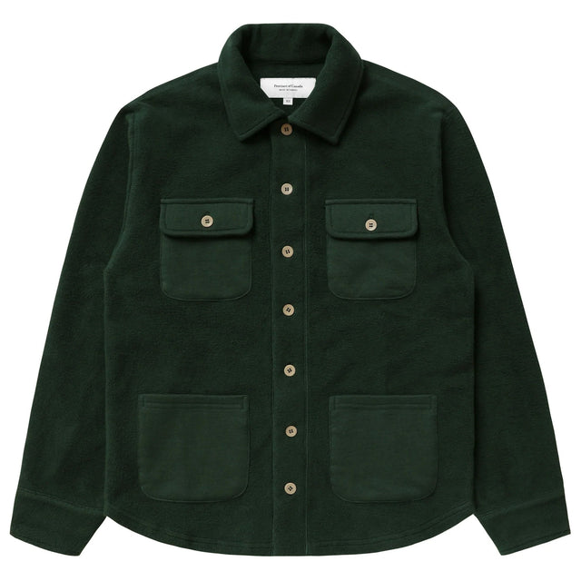 Reverse Fleece Overshirt Forest - Unisex