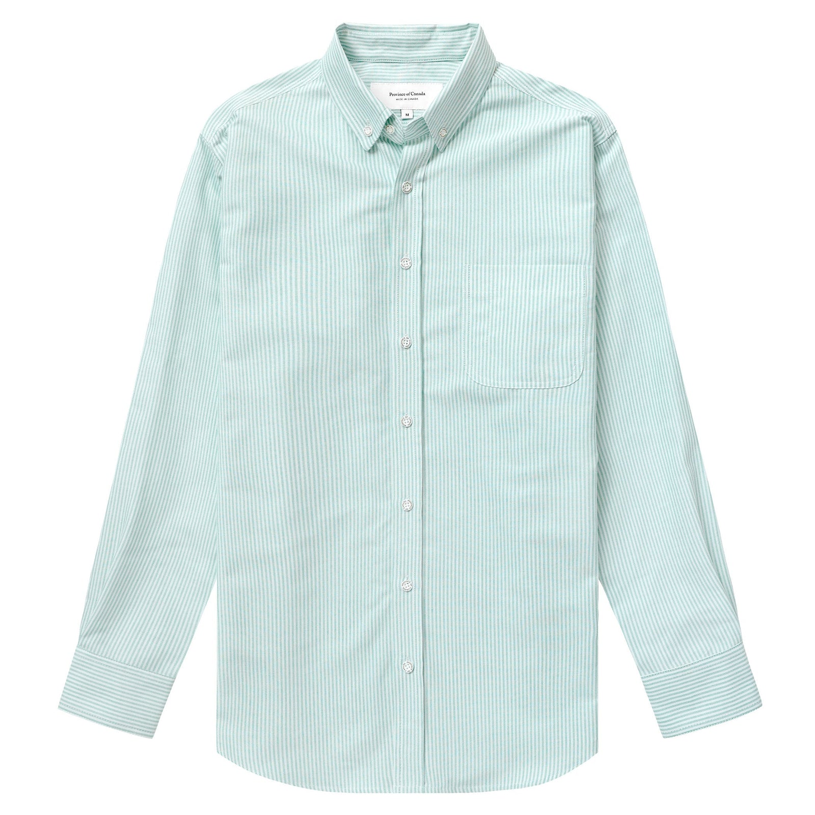 Oxford Stripe Shirt Green - Unisex