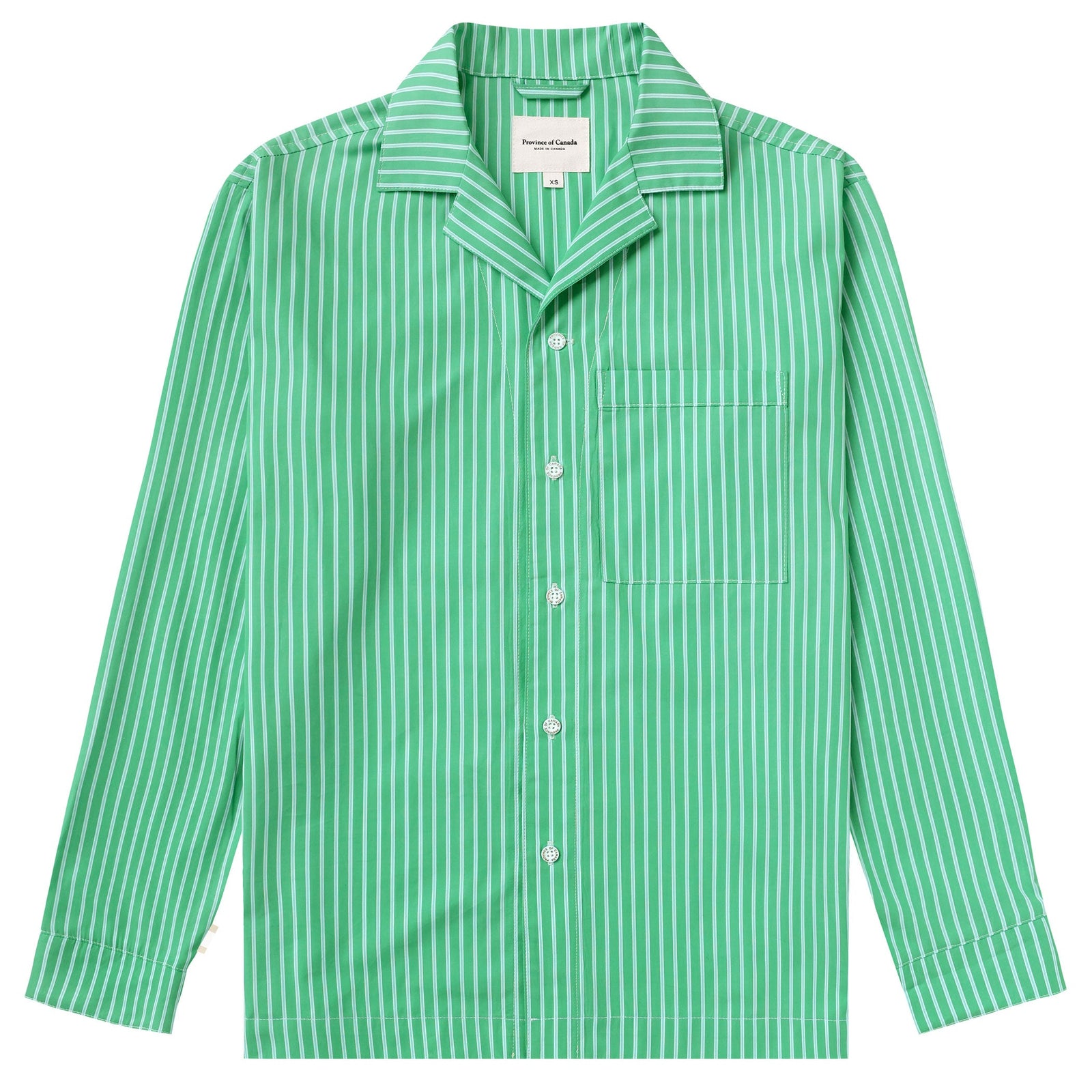 Pyjama Shirt Green Stripe Unisex