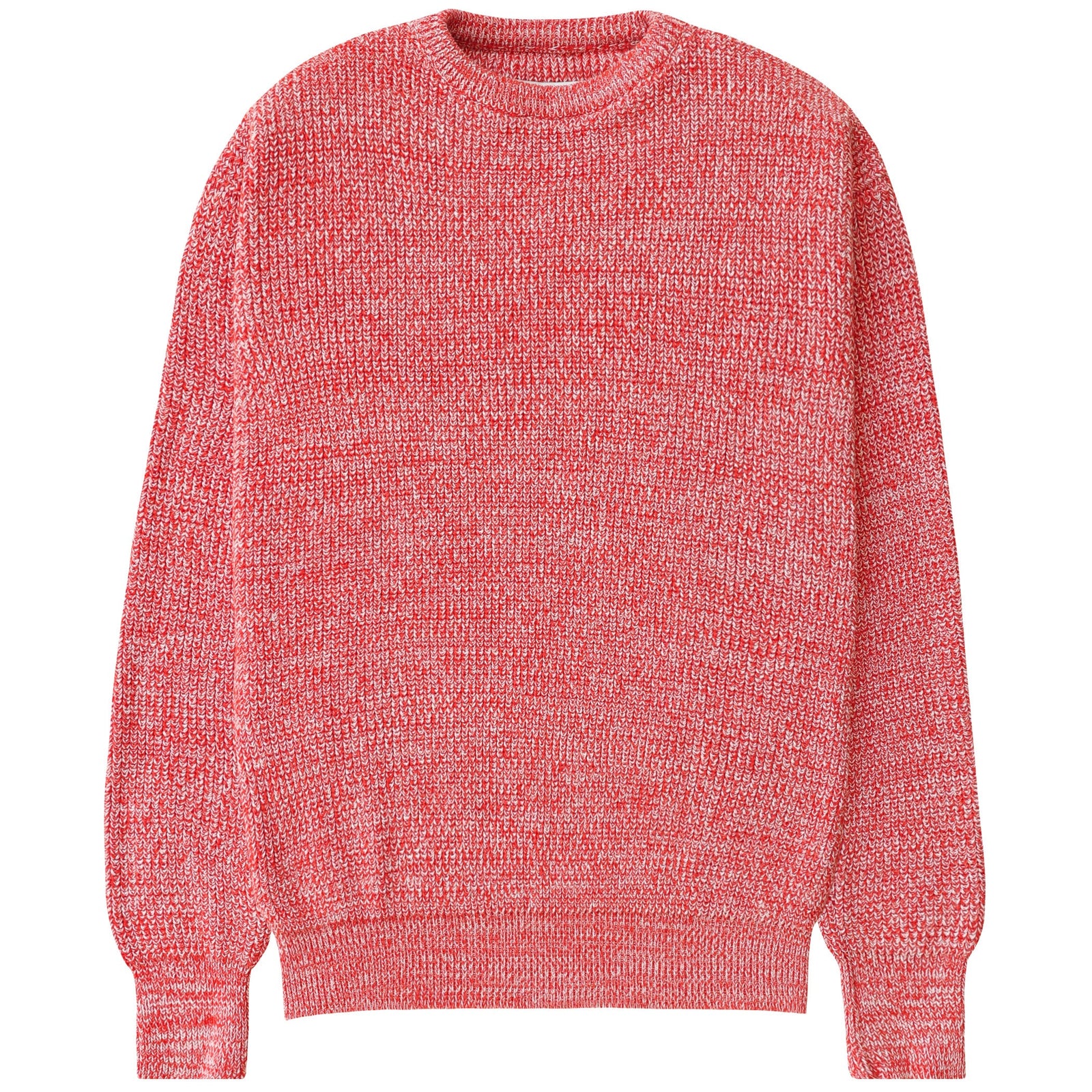 Cotton Knit Sweater Heather Red Unisex