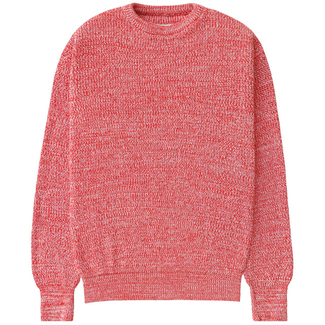Cotton Knit Sweater Heather Red - Unisex