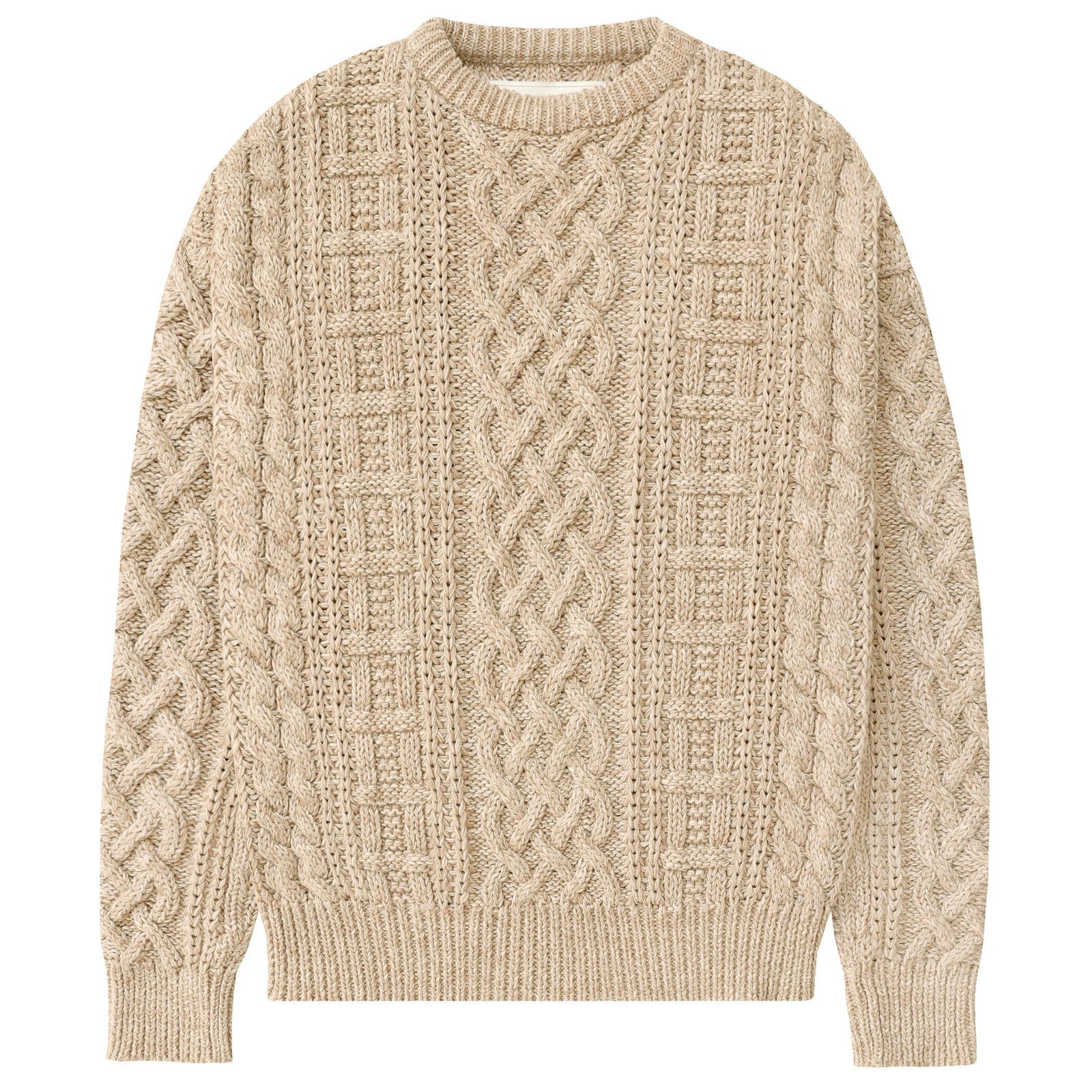 Ivy Cable Knit Sweater Heather Beige Unisex