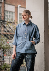 SW2 Chambray Japanese Unisex Pop-Over Smock