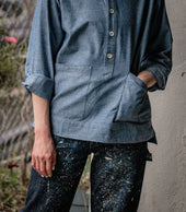 SW2 Chambray Japanese Unisex Pop-Over Smock