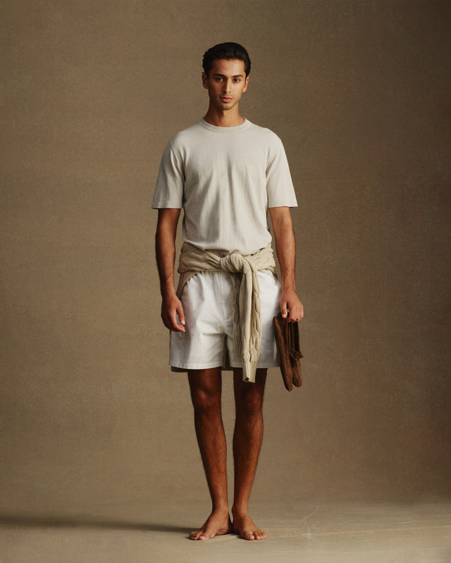 Leisure Short - White Poplin