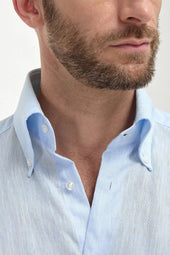Light Linen Button Down Shirt Made In Italy