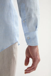 Light Linen Button Down Shirt Made In Italy