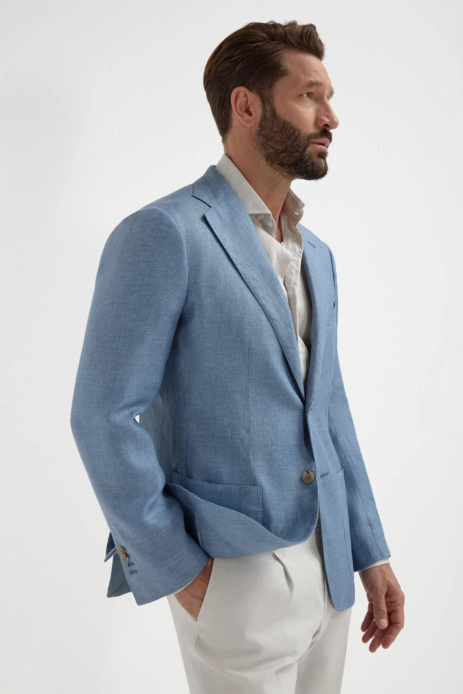 Light Linen Jacket Made In Italy
