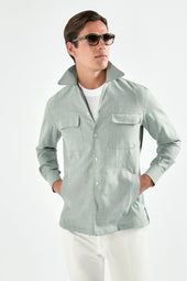 Light Green Overshirt Made In Italy