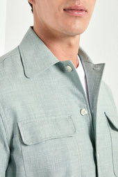 Light Green Overshirt Made In Italy