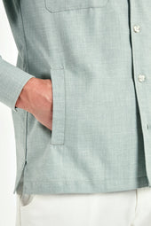 Light Green Overshirt Made In Italy