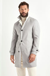 And White Reversible Coat Made In Italy