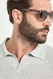 Cotton And Linen Polo Made In Italy