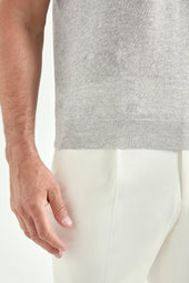 Cotton And Linen Polo Made In Italy