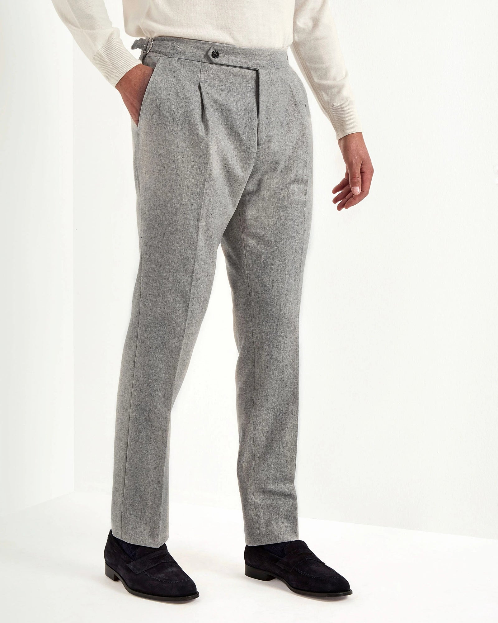 Flannel Roma Trousers Made In Italy