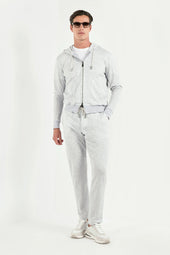 Jersey Zip Hoodie Made In Italy
