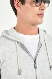 Jersey Zip Hoodie Made In Italy