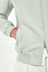 Light Linen And Cotton Bomber Made In Italy