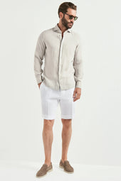 Garment Dyed Linen Shirt Made In Italy