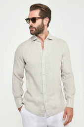 Garment Dyed Linen Shirt Made In Italy