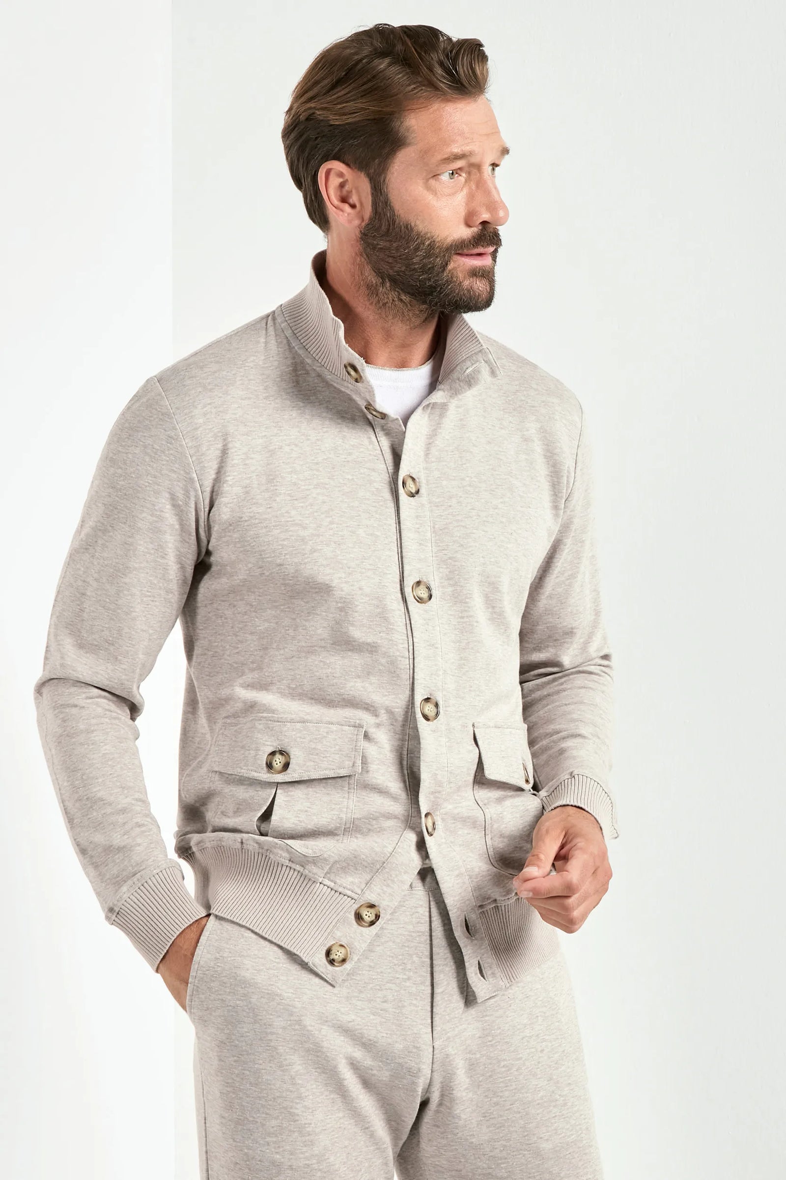 Light Jersey Cardigan Made In Italy