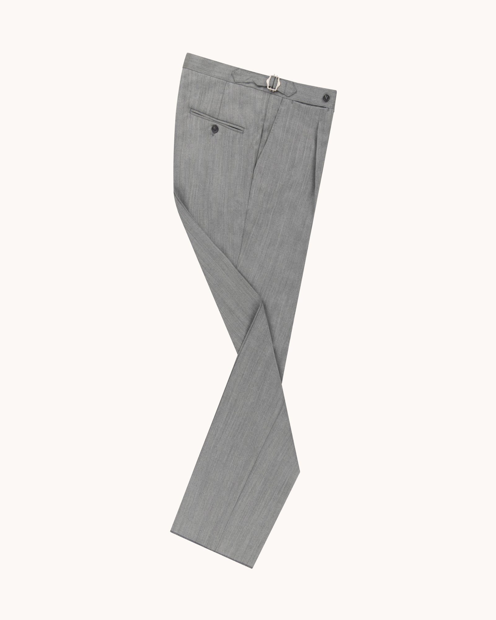 Single Pleat Trouser Herringbone Wool