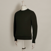 Lightweight Merino Crew Neck Sweater In Dark Green