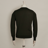 Lightweight Merino Crew Neck Sweater In Dark Green